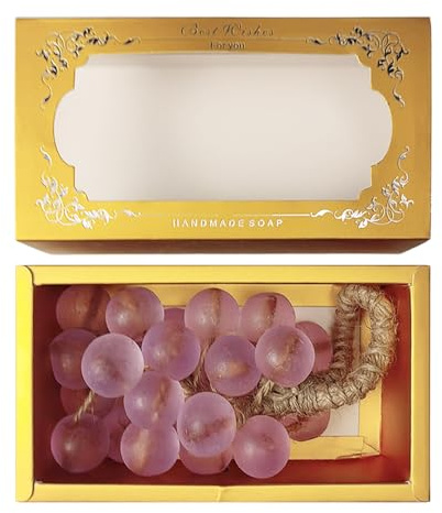 Sapone In Barra Barra Decorativa Con Fragranza Realistica Di Uva | Sapone Decorativo A Forma Di Frutta Per Il Viso, Le Mani, Il Corpo, Il Bagno, La Doccia, Il Viaggio, La Casa, Le Donne, Gli