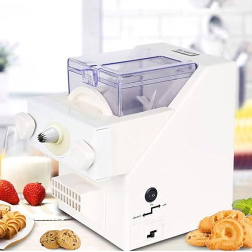 Macchina automatica per biscotti ad alta velocità, 180 W, con 8 ugelli e 6 stampi, per cucine domestiche e negozi di dessert