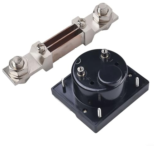 Amperometro analogico DH-670 DC 0-200A/300A con shunt, amperometro da pannello 75mV per uso industriale, alloggiamento in plastica nera, precisione classe 2.0 (300A)