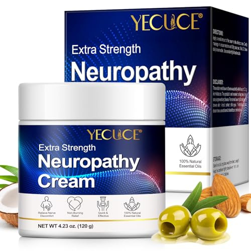 Crème Neuropathie Extra Forte 120g – Soulagement Rapide Douleurs Nerfs, Mains, Pieds, Jambes, Dos – Formule Naturelle aux Huiles Essentielles de Gingembre, Romarin & Eucalyptus – Non Brûlure, Végétale