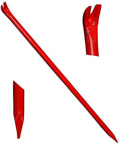 Brechstange 1750 mm XXL – Massiver C45 Stahl (Ø 30 mm) gehärtet – Extra langes Schwerlast Brecheisen mit Klaue & Spitze – Ruckeisen für schwersten Abbruch – Rot