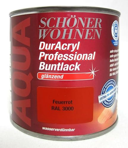 DurAcryl Buntlack Professional 375 ml Feuerrot Glänzend Schöner Wohnen