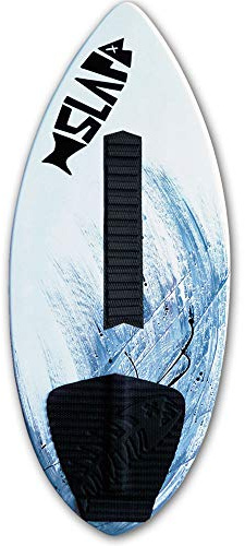 USA Made 50 Slapfish Skimboard - Fiberglass & Carbon - No Rider Weight Limit - with Traction Deck Grip - Kids & Adults - 4 Colors (Gray Board + Arch Bar)