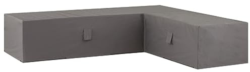 Madison Gartenmöbel Lounge Abdeckung Schutzhülle Abdeckplane Abdeckhaube Schutzplane Garten Lounge 320x255x70 cm Rechts L-Form Grau Wasserdicht