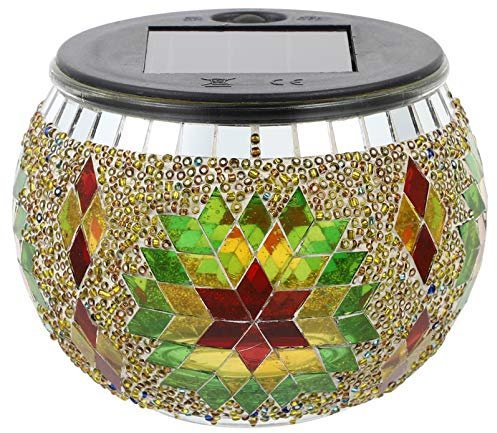 Uonlytech Solar Light Outdoor Color Changing Crystal Glass Globe Ball Light LED Table Lamp Waterproof Night Light for for Garden Patio Party Yard Decorations