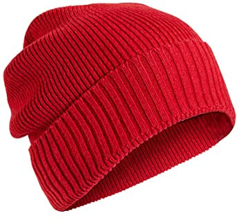 camel active Herren 406500/8m50 Beanie-Mütze, Rot, Einheitsgröße