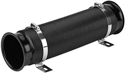 Kanalschlauch, Dioche Lufteinlass Kaltlufteinlassrohr 76 Mm 3 Zoll Universal Auto Kaltlufteinlass Einlassrohr Flexibles Kanalschlauch-Set Schwarz