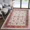 Mazovia Alfombra Oriental - Diseño Oriental de Salón Grande - Pelo Corto - Alfombras de Habitación de Matrimonio, Dormitorio y Comedor - Motivo Oriental - Crema Rojo - 60x100 cm