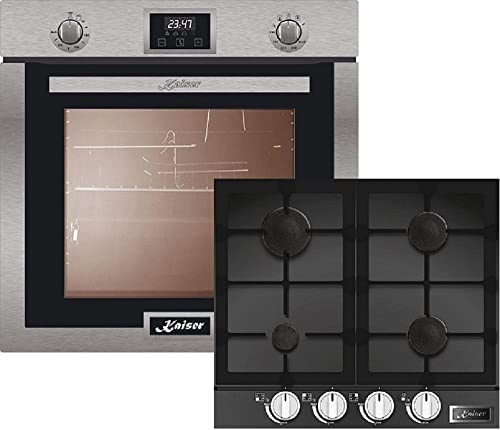 Kaiser - Juego de cocina de gas EG 6372 +KCG 6387, horno de gas autárcico empotrado, 79L+placa de gas