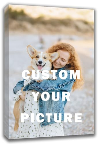 Custom Canvas Prints with Your Photos (11x14, Framed Canvas) Customized Wall Art Personalized Canvas Pictures for Pet/Family Gifts for Mom/Men/Women