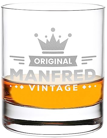 polar-effekt Whiskyglas personalisiert 315 ml Trink-Glas für Scotch, Bourbon und Rum - die Geschenkidee für Männer - passend zum Geburtstag und Vatertag - Wasserglas mit Namen
