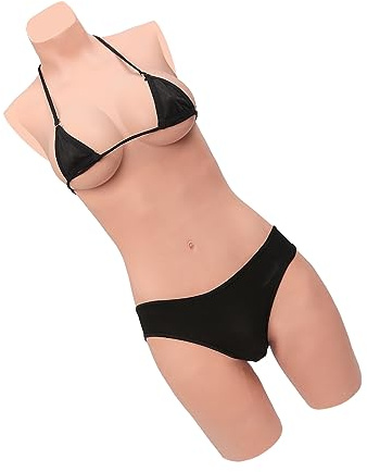 KUMIHO Silikon Brüste 3 Point Bodysuit Künstliche Brüste Brustprothesen für Transgender Crossdresser D Cup Elfenbein