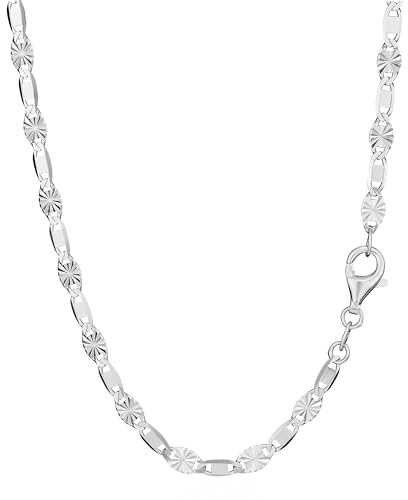 NKlaus 50cm Fantasiekette 925 Silber elegante Halskette Breite: 2,5mm Collier 3,78g schwer 15043