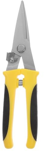 Hemobllo Forbici Per Lamiera Professionali in Acciaio Con Impugnatura Antiscivolo E Molla Risparmio Fatica Cesoia Sicura Con Chiusura Di Sicurezza Per Taglio Metallo Fai Da Te