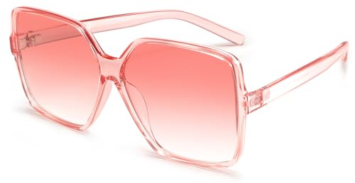 Dollger übergroße Quadratische Retro Sonnenbrille Damen Herren Große Mode Brille Schattierungen für Männer Frauen UV-Schutz