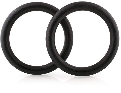 HBALDTEDC Gymnastik Ringe Set, Turnring aus Holz/ABS, 28 mm, Fitness, verstellbar, zur Aktivierung der gesamten Körpermuskulatur, Indoor-Fitnesstraining for Männer und Frauen(2 Abs Ring)
