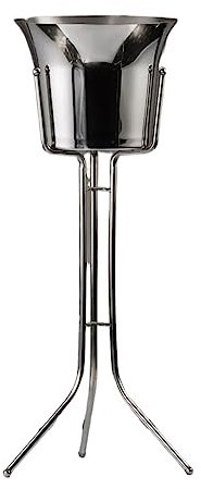 LIDDFAFA Stainless Steel Ice Bucket with Steel Bucket Stand Chiller on Stand Kitchen and Bar Ware Beverage Barware Accessories