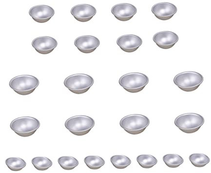 NUOBESTY 24stücke Halbkreis Kugel Badeform Diy Baden Salzball Werkzeug Backen Geschenkform Aluminiumlegierung Umweltfreundlich Leicht Reinigbar