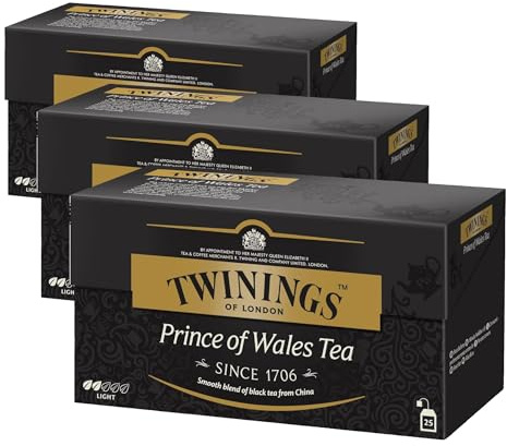 Twinings Of London Té Prince of Wales - 25 Bolsitas (Paquete de 3)