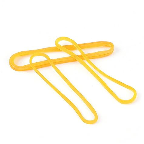 AUTSUPPL 50g Sturdy Yellow Rubber Bands High Elastic Bundling Ring for DIY Hair Rope Assorted for Home Office Use