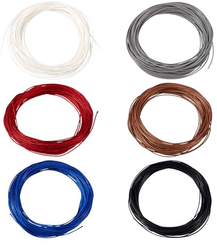 PandaHall - Cordoncino in poliestere cerato, 60 m x 0,5 mm, filo sottile intrecciato per perline fai da te, braccialetti dell'amicizia, collane, gioielli, macramè