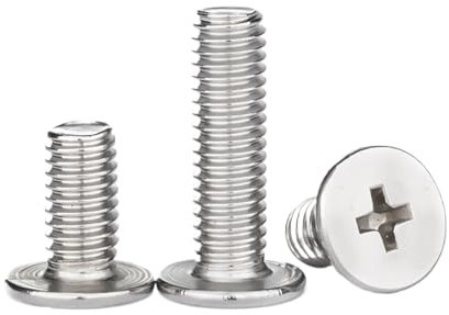 Generisch 5/10/ 20 Stück M1,4 M1,6 M2 M2,5 M3 M4 M5 M6 M8 304 Edelstahl CM Kreuzkreuz Ultradünne flache Kopfschraube(2mm,M1.4 x20pcs)