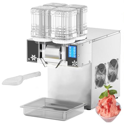 Machine à glaçons flocons de neige 120 kg/24 h, machine à glace pilée électrique automatique, machine à glace flocons de neige commerciale pour restaurant, supermarché, café,B