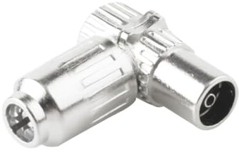 Prise d'antenne TV coudée mâle, Compatible avec Les connexions TV, idéale pour améliorer la réception du Signal.