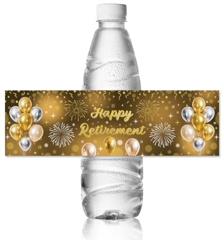 ANATTASOUL 30 Etichette Personalizzate, Palloncini E Fuochi D'Artificio Etichette for Bottiglie, Compleanni, Battesimo, Matrimonio, Bar, Mitzvah, Decorazione, Autoadesiva, Confezione di Caramelle