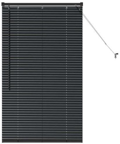 vidaXL Persianas venecianas Negro 130 x 75 cm Aluminio