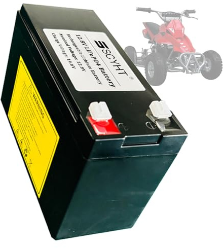 SSCYHT Batteria LiFePO4 12,8 V 6 Ah 12 Ah Batteria al litio 12,8 V Batterie ricaricabili 8 Ah Batterie di ricambio per auto elettrica giocattolo per motori 50 W a 155 W,12.8v8ah 1pack