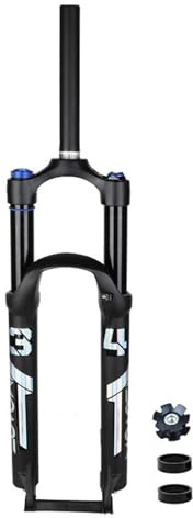 DHNCBGFZ Horquilla De Suspensión Neumática Bicicleta De Montaña Tubo Recto De 26 27,5 29 Recorrido De 1-1/8 Freno De Disco De 120 Mm Delantera XC Am Bloqueo Manual(Schwarz,27.5in)