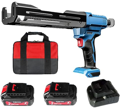 Rechargeable Electric Caulking Gun with 8000N Thrust, Automatic 2-Component Epoxy Applicator for Efficient Sealing and Bonding