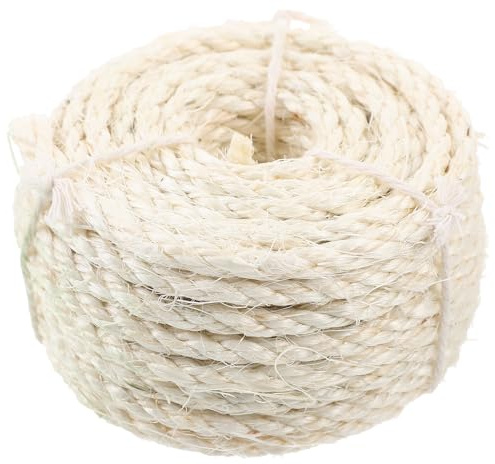 SHINEOFI Natural Sisal Hemp Rope Cuttable Wear-resistant Twine for Cat Scratching Posts Replacement DIY Craft Gardening Bundling
