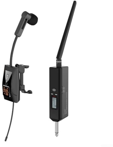 Sistema di Microfono Wireless UHF per Violino, Trasmissione Stabile 610-690MHz, Guadagno Regolabile, Installazione a Clip, Per Musica Dal Vivo