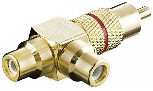 goobay RCA - 2xRCA - adaptateur et connecteur de câbles (RCA, 2xRCA, Male connector/Female connector)