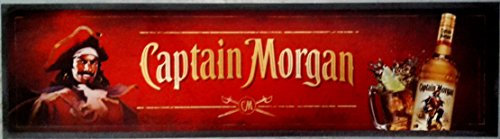 Captain Morgan Wetstop Bar Runner - Official Branded Captain Morgan Rum Rubber Bar Mat for Pubs and Home Bars