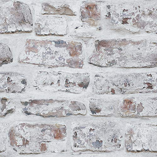 Arthouse ArtiSTICK White Washed Wall Peel and Stick Self Adhesive Wallpaper 6m Long - Great for Upcycling Furniture - Cabinets Kitchen Drawers Shelves - Peel & Stick 300204