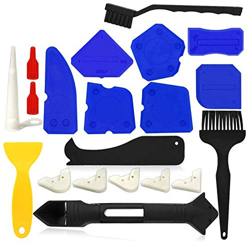 20 Stück Silikonentferner Silikon Fugenwerkzeug Kit, Fugenglätter 3 in 1 Silikon Werkzeug Schaber Set, Kunststoffschaber Für Alle Badezimmer Küche Raum Und Rahmen