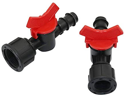 Garten-Klempnerschlauch-Adapter 1/2 3/4 Innengewinde bis DN16 / DN20 Rohr Wassersteuerungsventil Gartenarbeit Landwirtschaft Tropft Bewässerung Wasserstoppanschluss 1 Stück (Color : White)