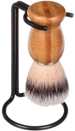 Biowust Rasierset - Rasierpinsel & Metallhalter - 100% Vegan