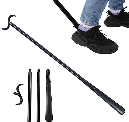 Multifunction Shoe Horn with Dressing Hooks, Detachable for Travel, ABS Material, Dressing Stick for Limited Mobility