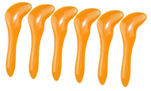 Guasha Brett 6 Stück aus Bienenwachs für Gesicht und Hals | Gelb, Schabmassagegerät für Gesicht, 1 Satz mit 6 Teilen, Praktische Anwendung