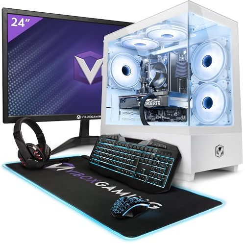 Vibox II-134 Gaming PC Bundle • Intel Core i5 10400F 4.3GHz • Nvidia RTX 3050 6GB • 16GB RAM • 1TB SSD • Windows 11 • 23 Monitor • WiFi