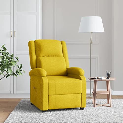 FUDUGEHMIOFWFJJ Lounge Sessel,XXL sitzsack,schaukelstuhl,Relaxsessel Gelb Stoffrelaxsessel,lesesessel,Sessel,stillsessel,