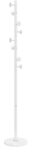 vidaXL Garderobenständer Weiß 176 cm Pulverbeschichtetes Eisen
