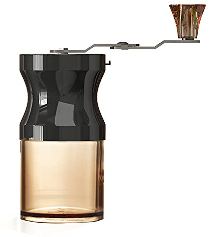 Home Espresso Grinder Manivela Molinillo De Café PequeñO Molinillo De Café En Grano Mini Molinillo De Mano PortáTil Lavable (Negro, Color Primario Transparente)