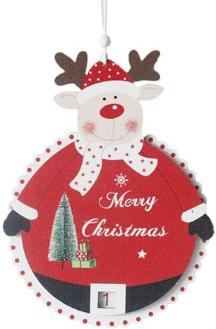 Weihnachts-Adventskalender-Schild, Weihnachtsdekoration, Countdown-Kalender-Schild, Wanddekoration Weihnachtsschmuck, Haustürkalender, Wanddekoration, Weihnachtsschmuck, Cartoon-lustiger Adventskalend