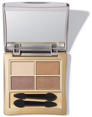 Elizabeth Arden – Eyeshadow Quad in Oh Så neutral, mineralbaserad, talkfri formel, vegansk ögonskugga för långvarig, torkfast, sammetslen finish, 3 g