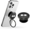 GlasFlength Popsocket Handy Ring Halterung, Pop Socket Handy Fingerhalterung mit Ausziehbarer Sockel Griff Schwarz 255° Handyring 360° Handy Knopf zum Festhalten für Smartphones und Hüllen